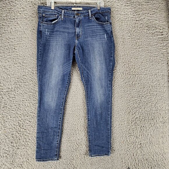 Levis Jeans Womens 33 Blue 711 Stretch Denim Skinny *Read* - Picture 2 of 14
